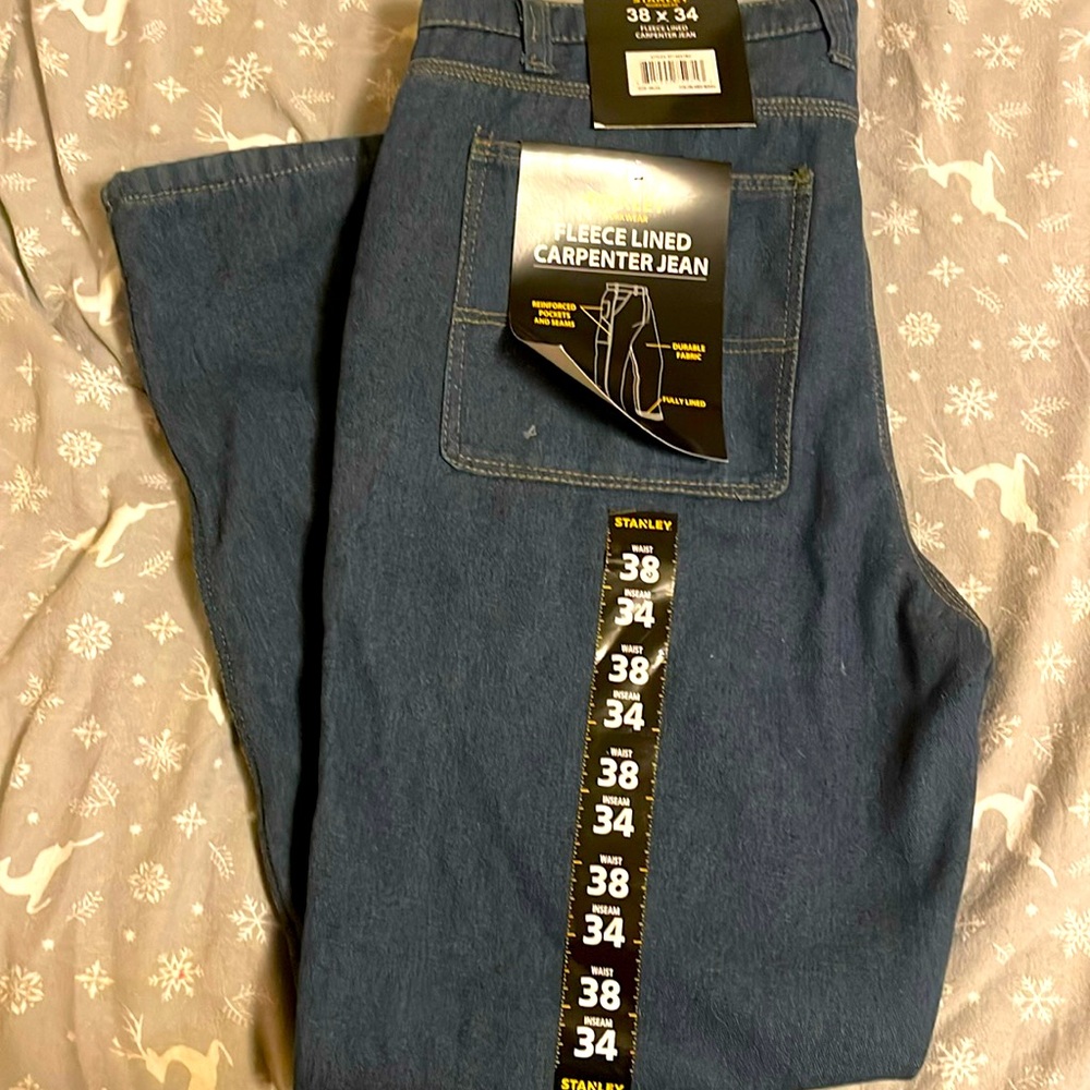 Fleece lined carpenter jeans